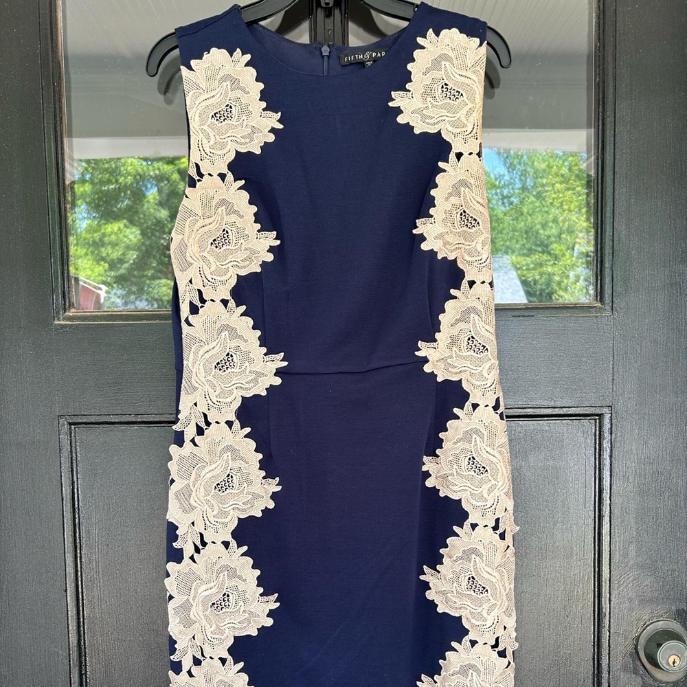 Fifth and Park navy special occasion dress